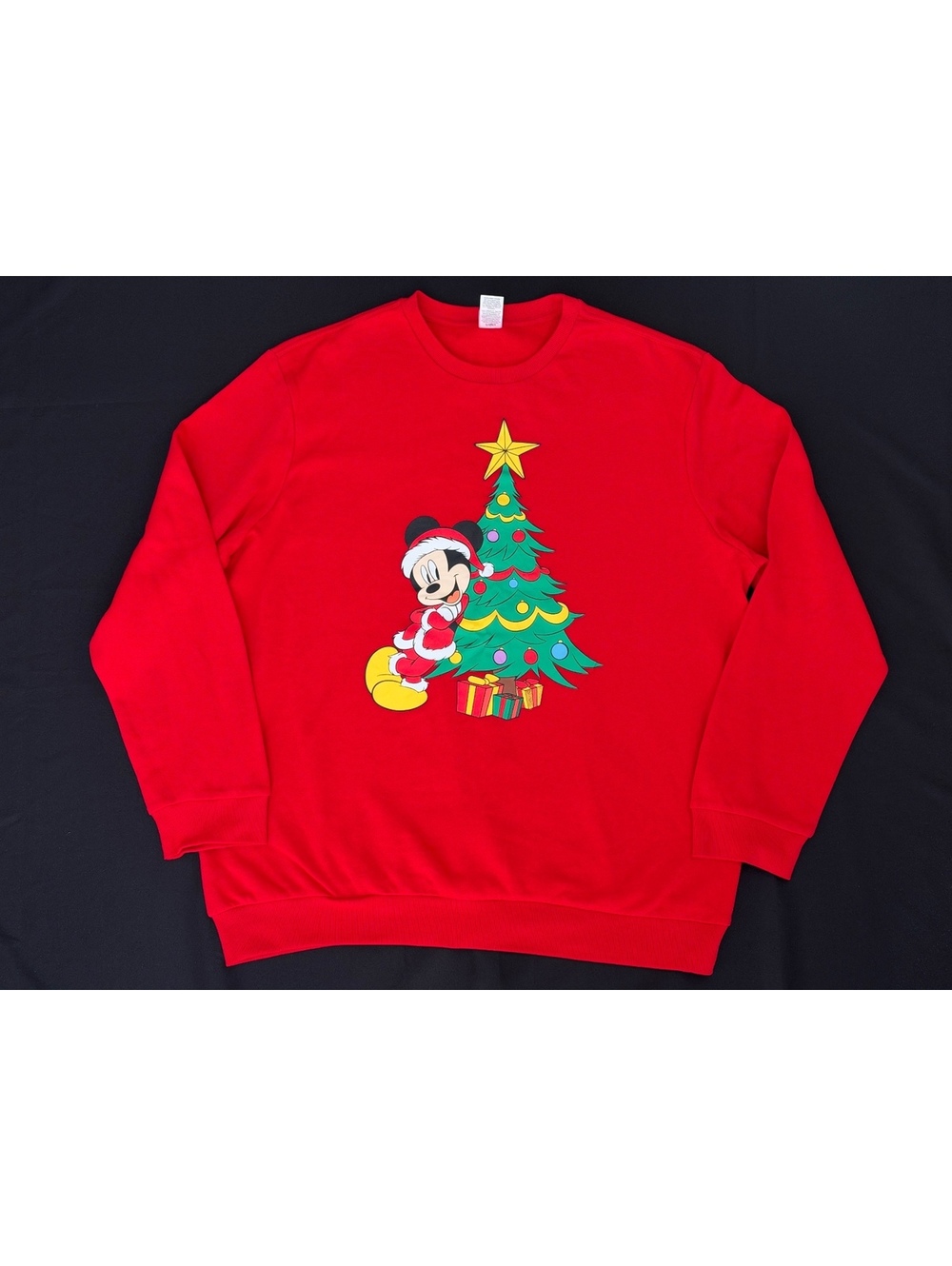 Disney Mickey Mpuse Christmas Crew Neck Sweatshirt Graphic Size 2XL